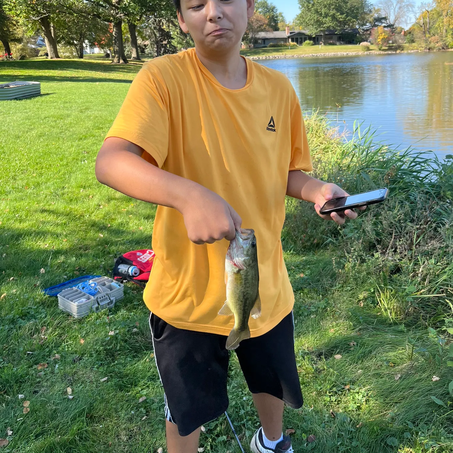 Largemouth bass caught on Fishbrain
