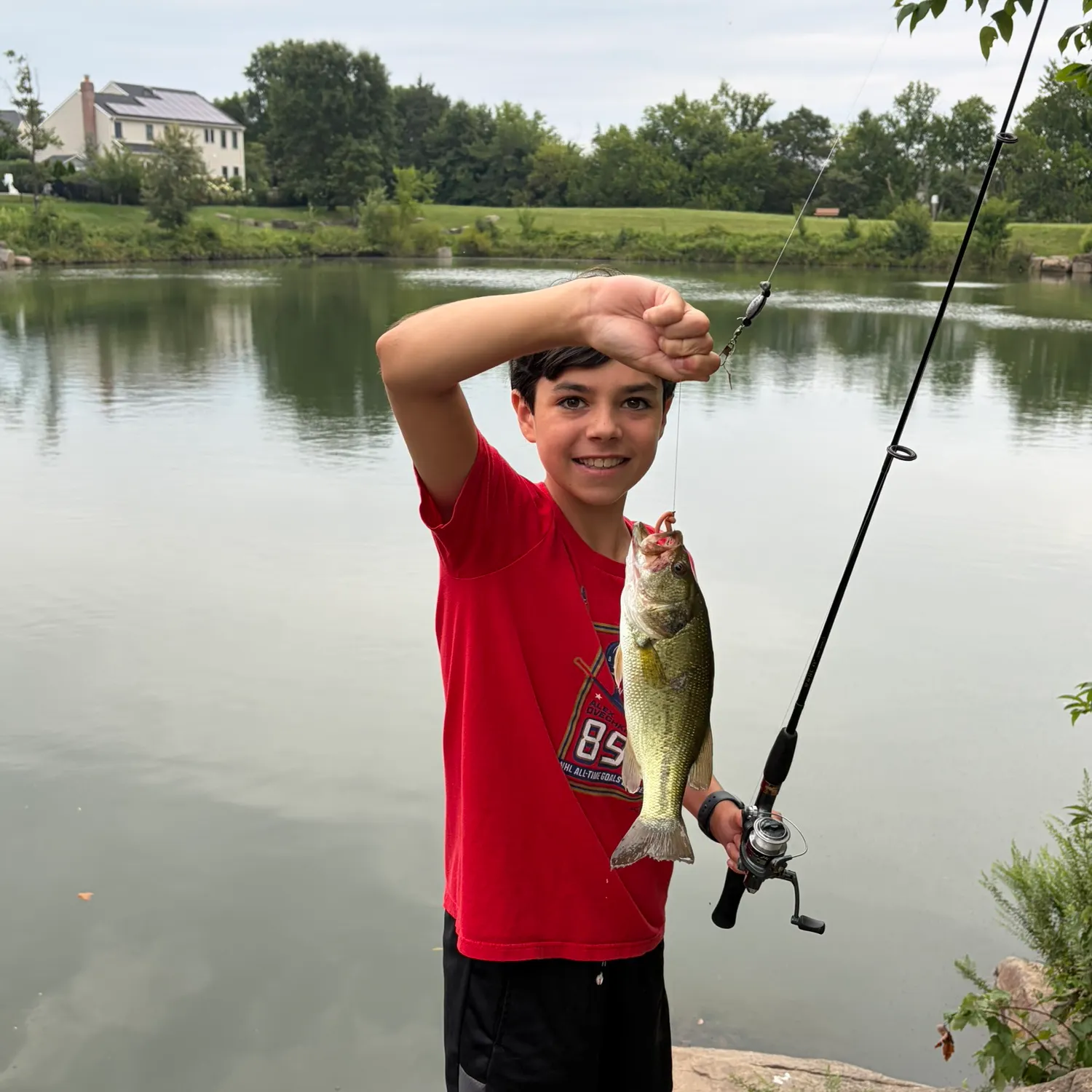 Largemouth bass caught on Fishbrain