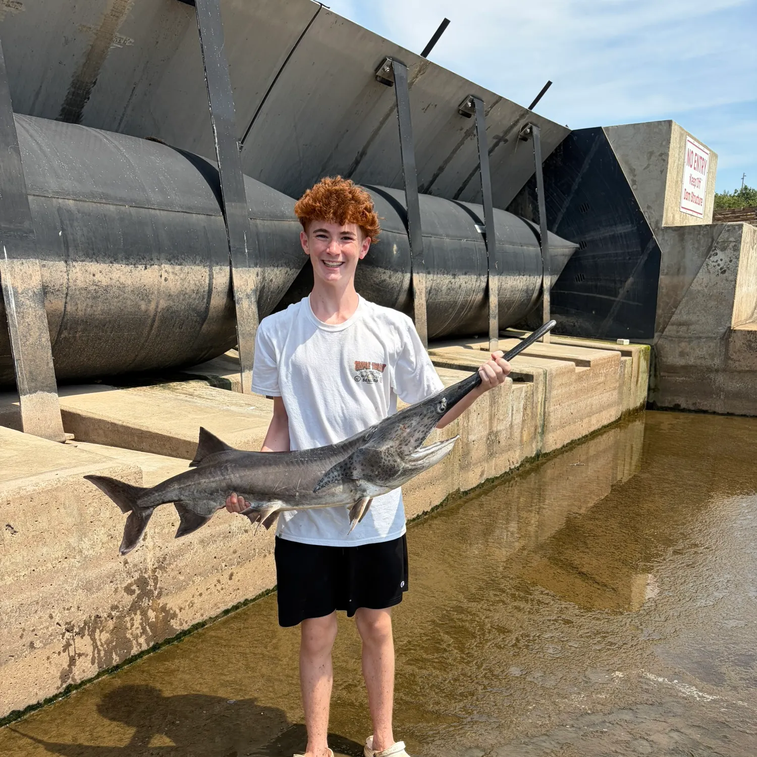 Paddlefish caught on Fishbrain