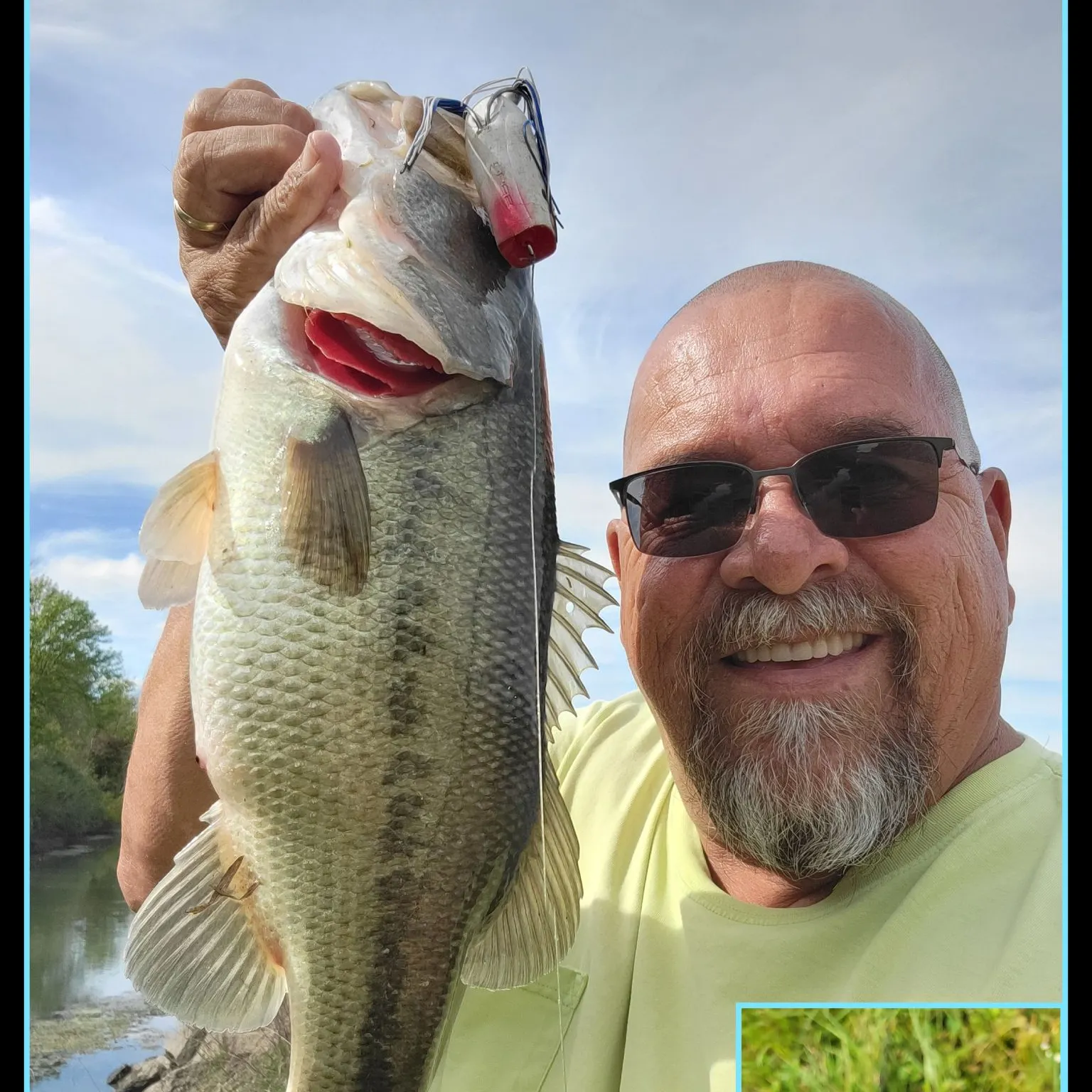 Largemouth bass caught on Fishbrain