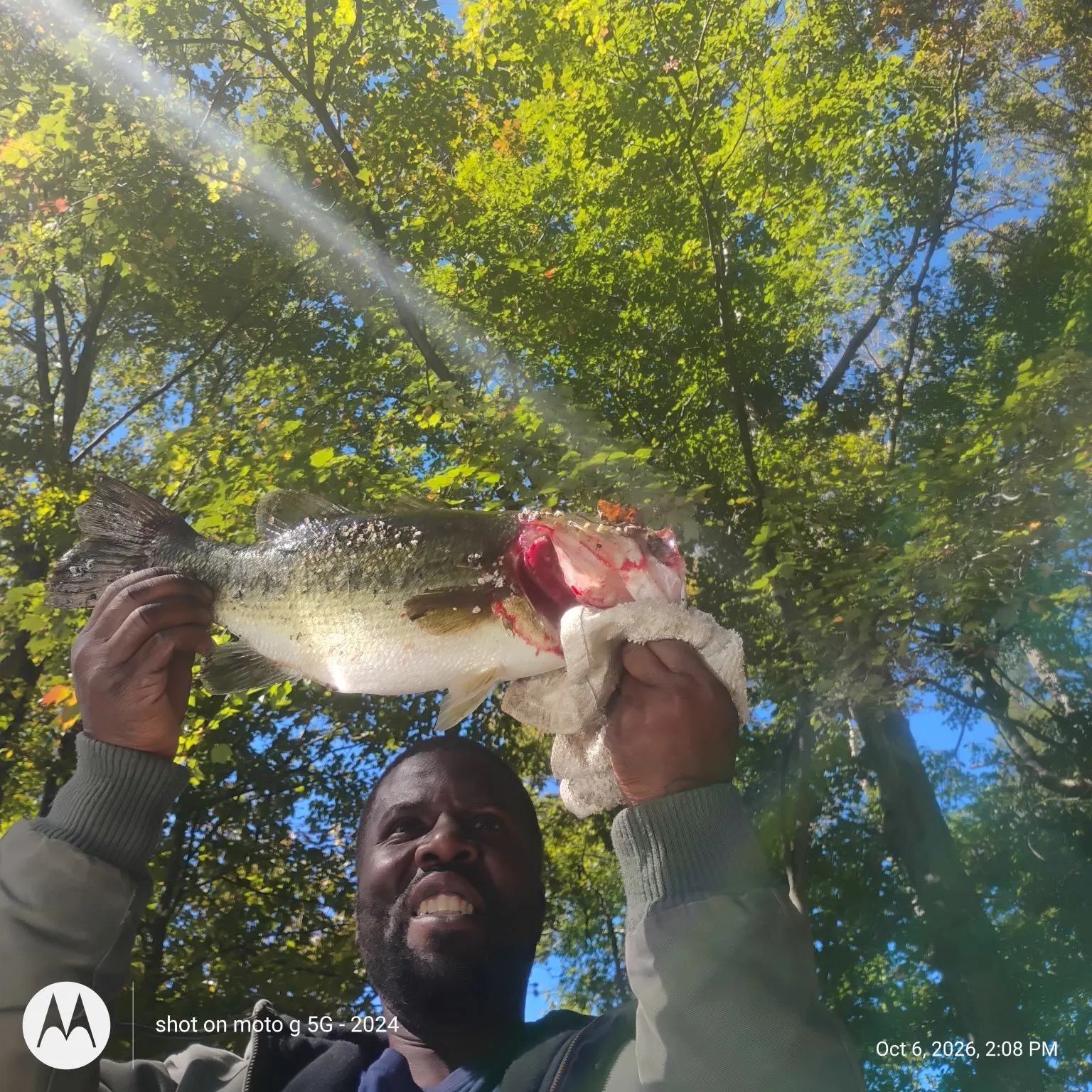 Largemouth bass caught on Fishbrain