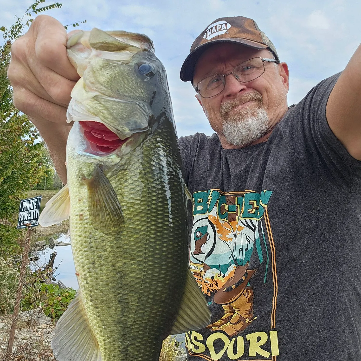 Largemouth bass caught on Fishbrain
