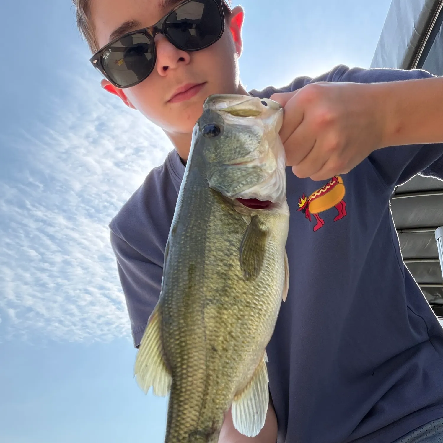 Largemouth bass caught on Fishbrain