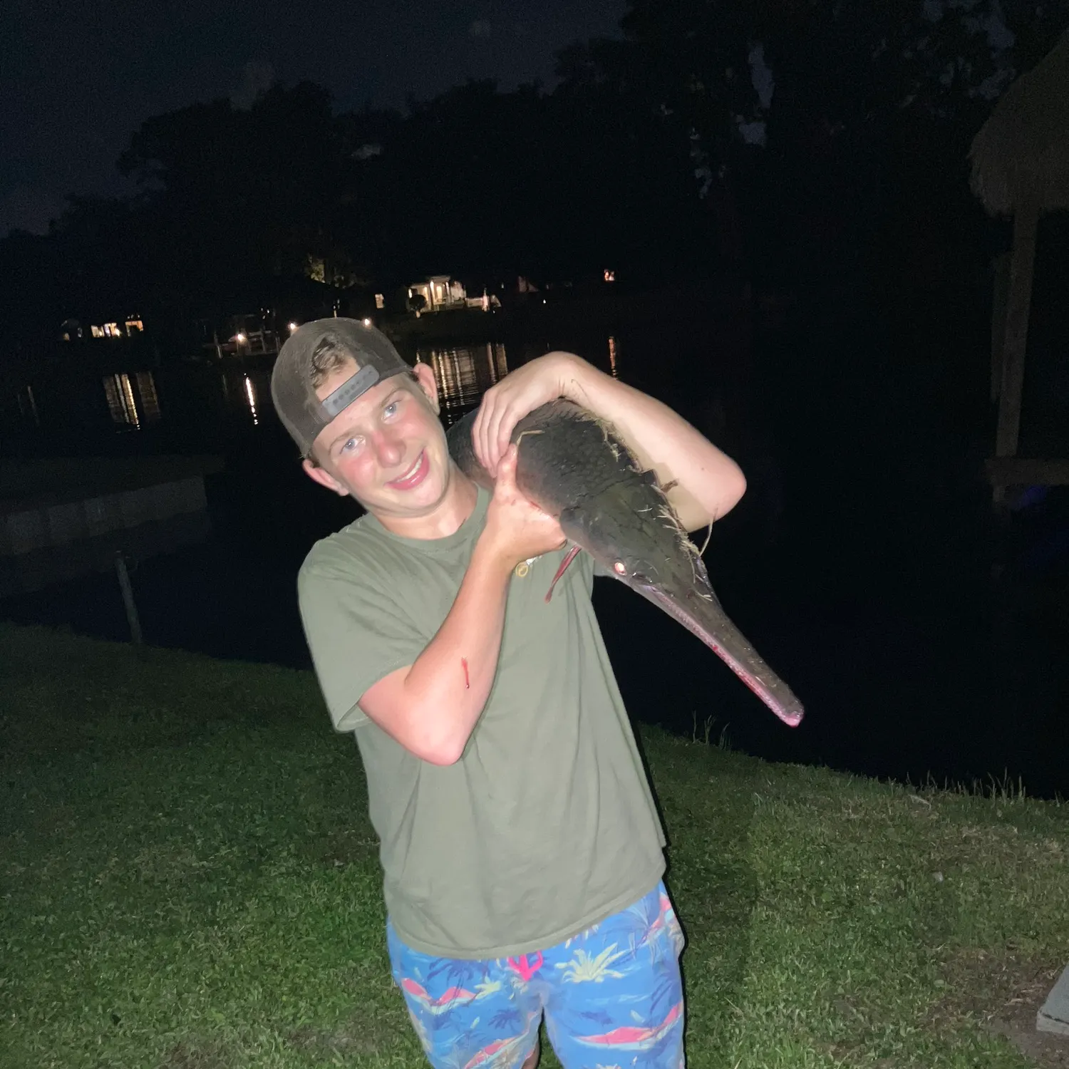 Longnose gar caught on Fishbrain