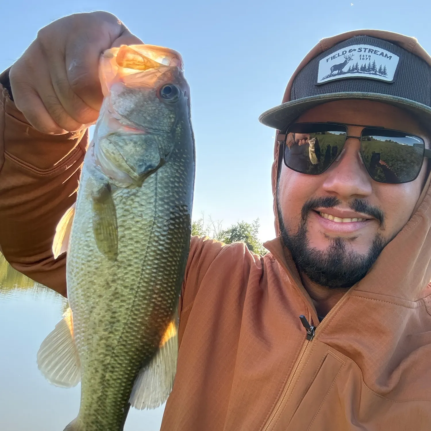 Largemouth bass caught on Fishbrain