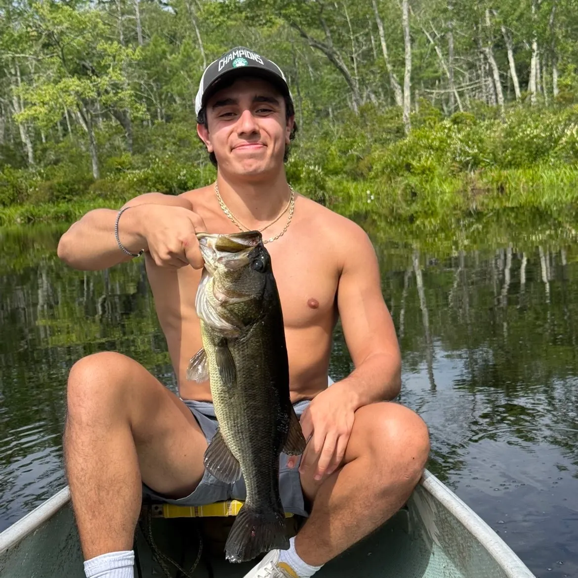 Largemouth bass caught on Fishbrain
