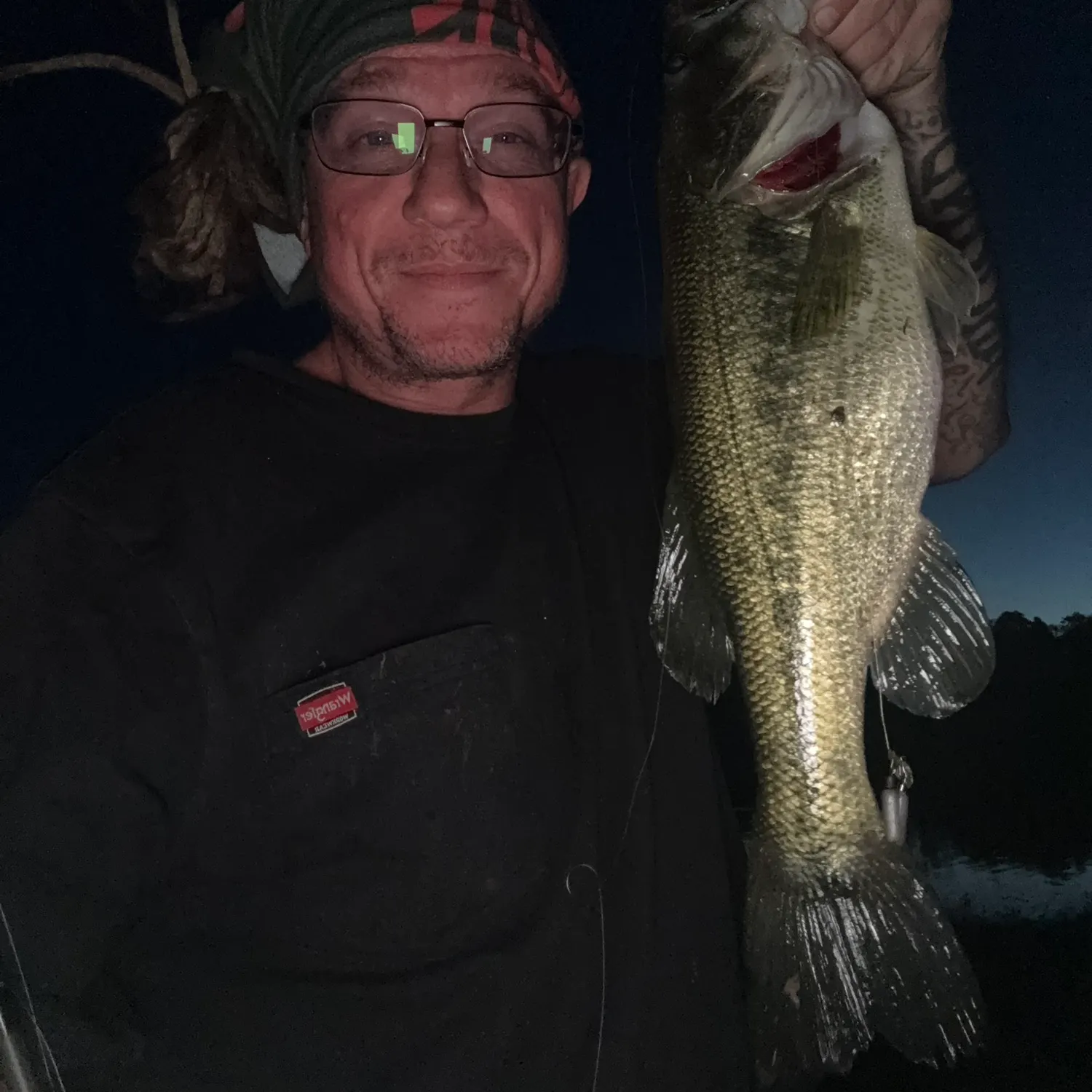 Largemouth bass caught on Fishbrain