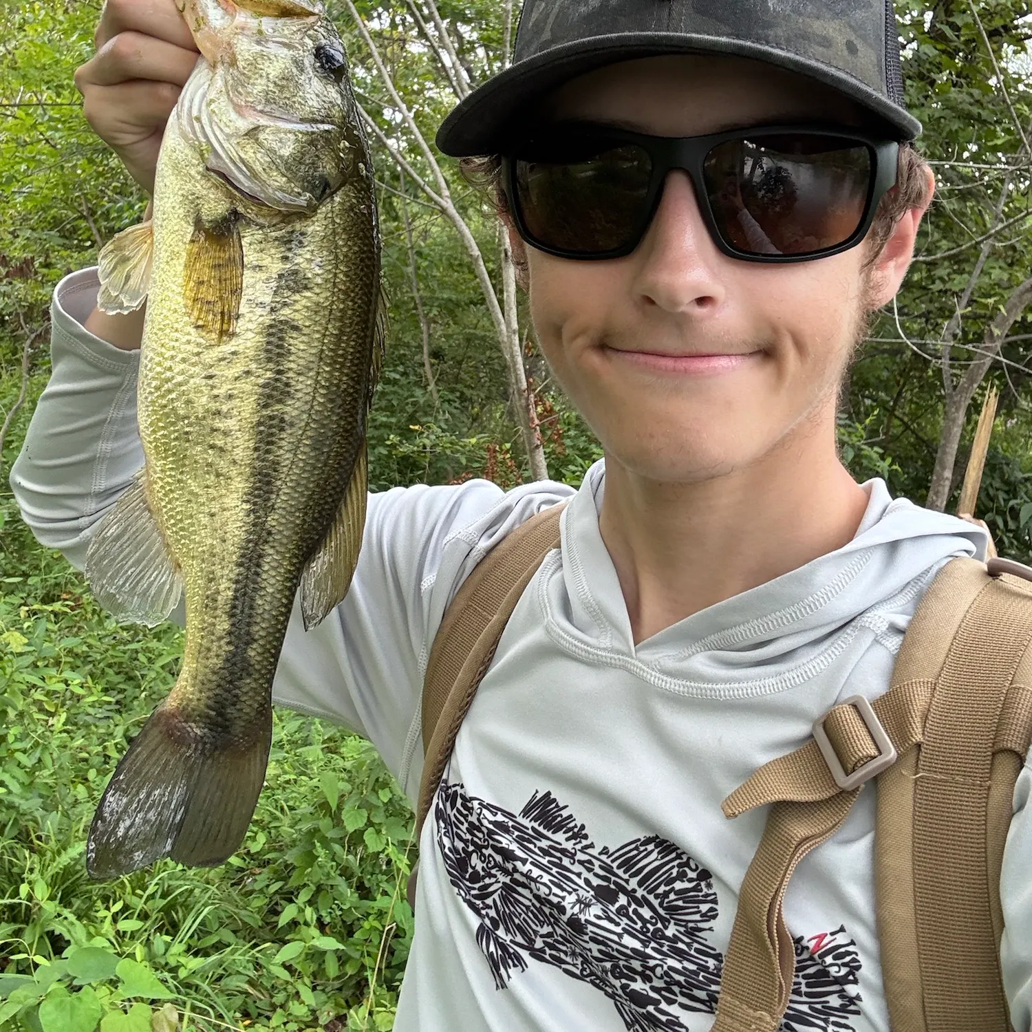 Largemouth bass caught on Fishbrain