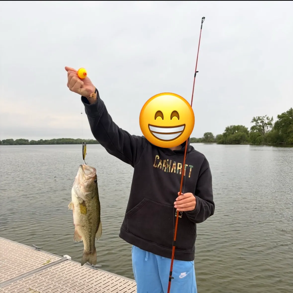 Largemouth bass caught on Fishbrain