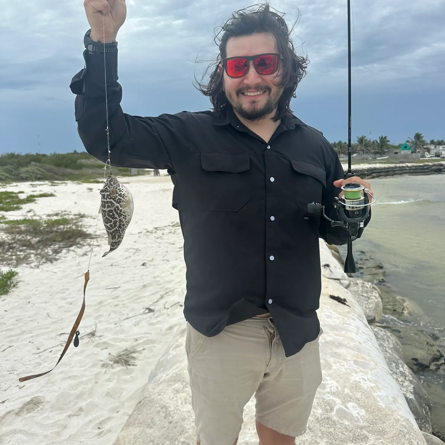 Oceanic puffer caught on Fishbrain