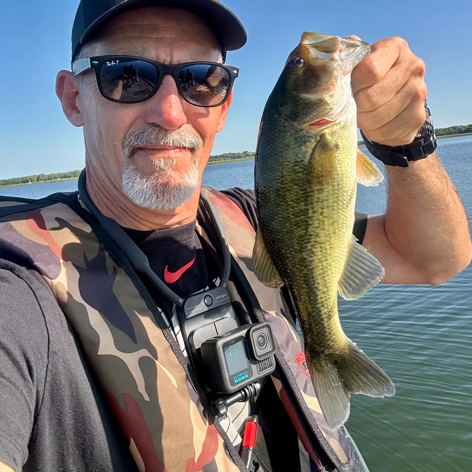 Largemouth bass caught on Fishbrain