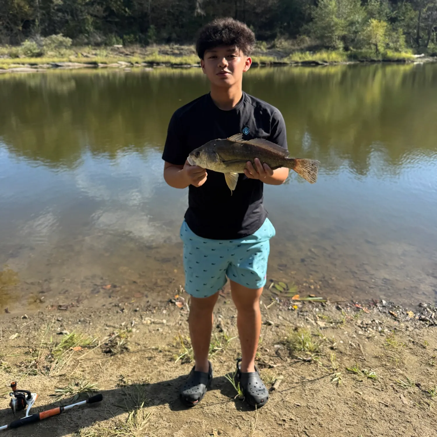 Freshwater drum caught on Fishbrain