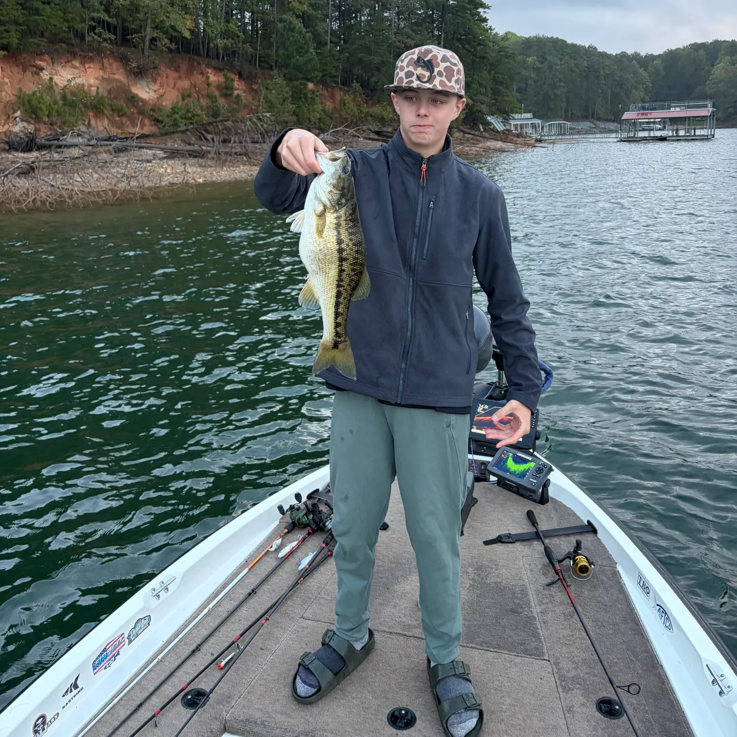 Spotted bass caught on Fishbrain