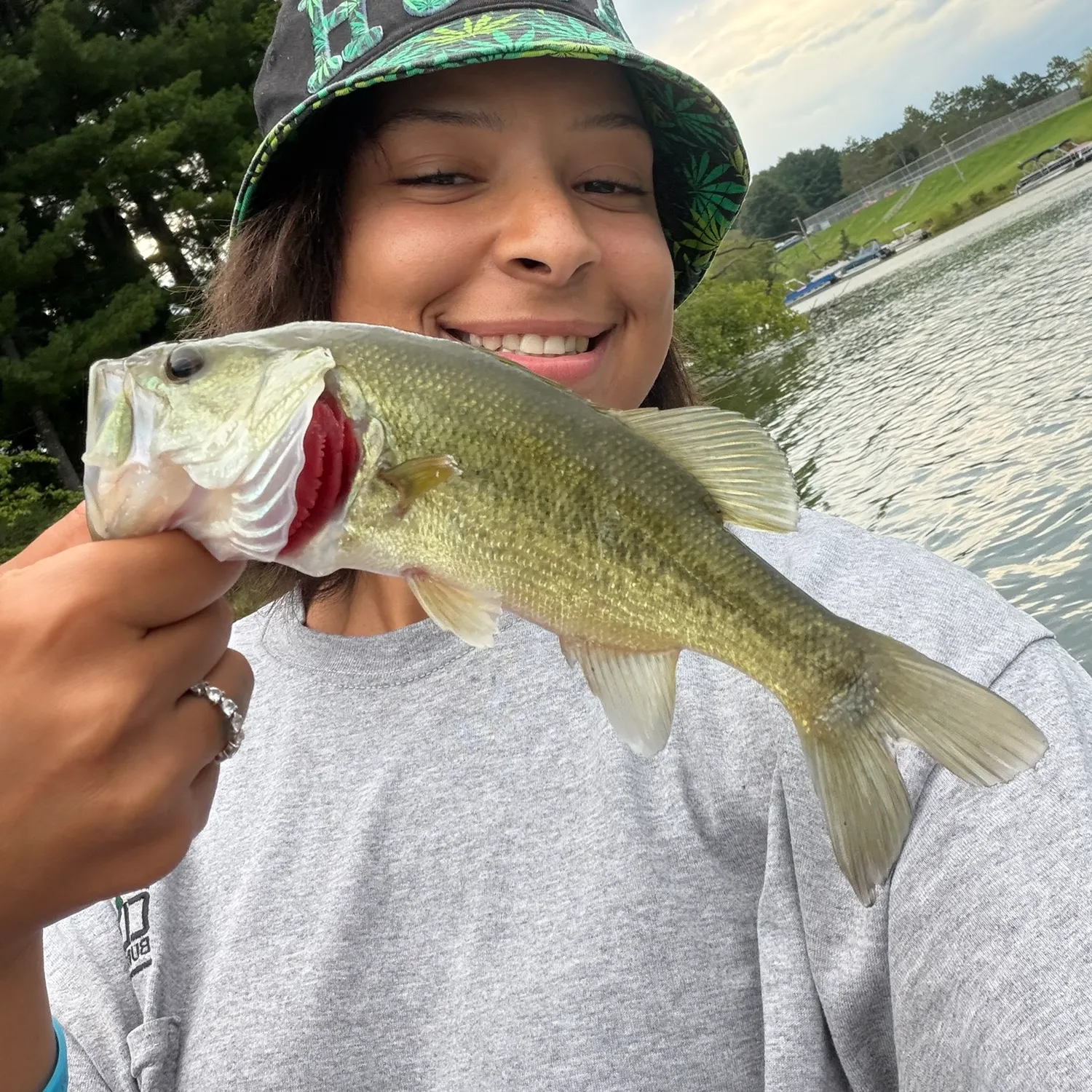 Largemouth bass caught on Fishbrain