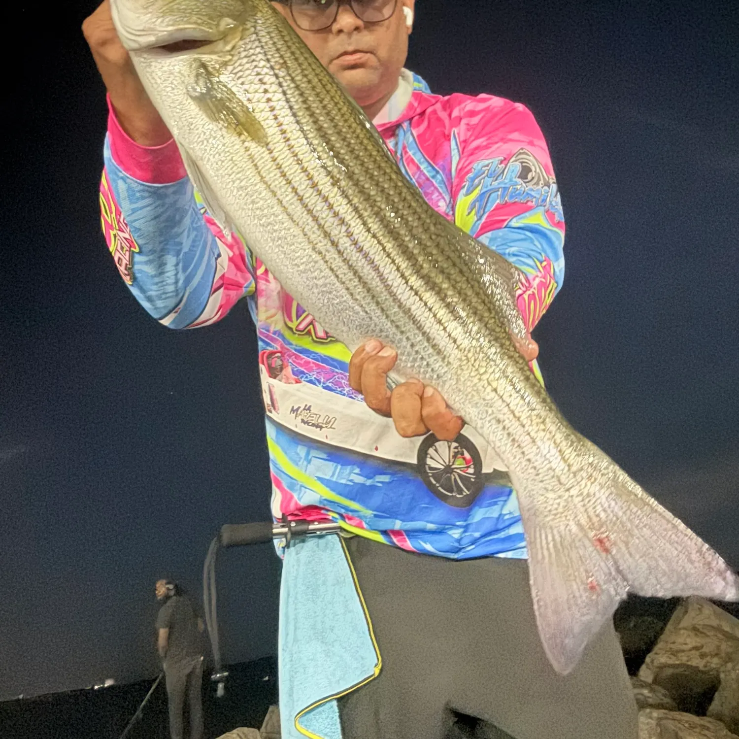 Striped bass caught on Fishbrain