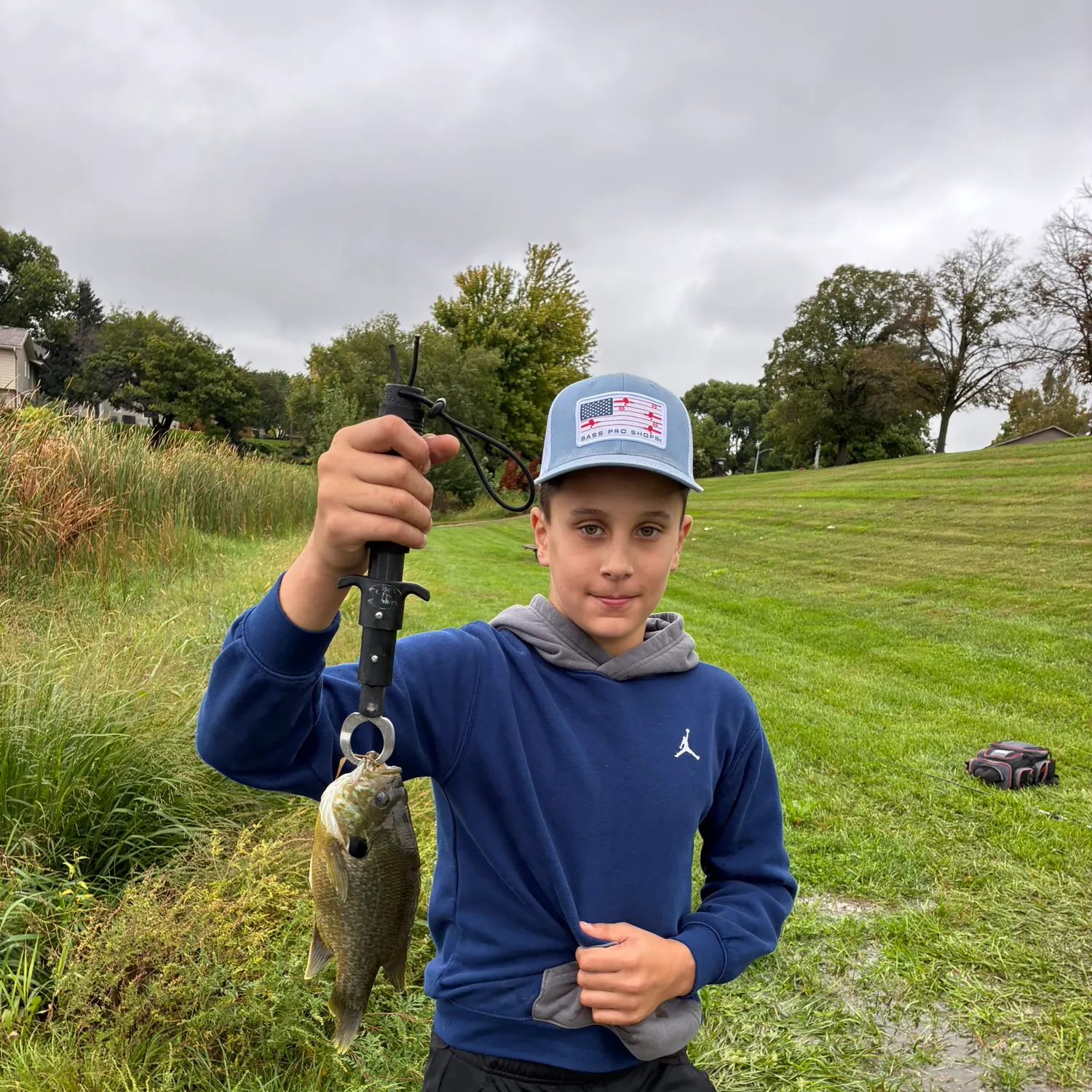 Green sunfish caught on Fishbrain