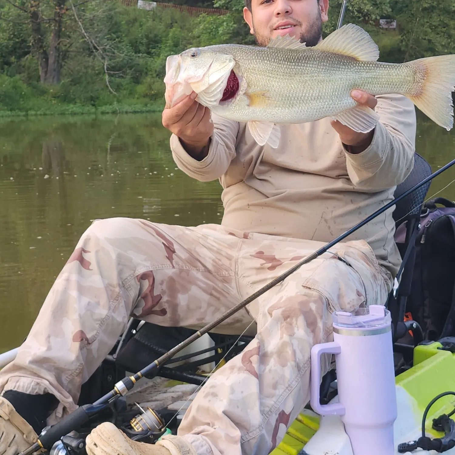 Largemouth bass caught on Fishbrain