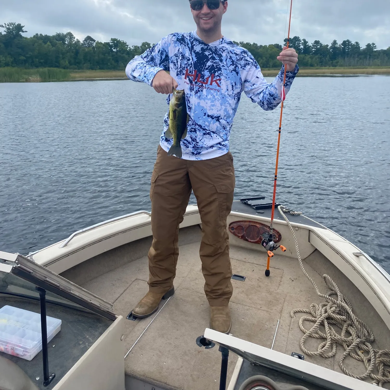 Largemouth bass caught on Fishbrain