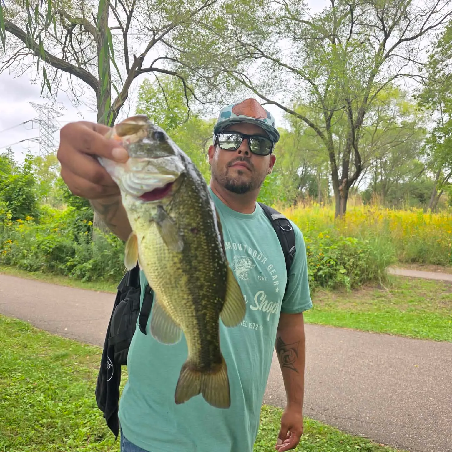 Largemouth bass caught on Fishbrain