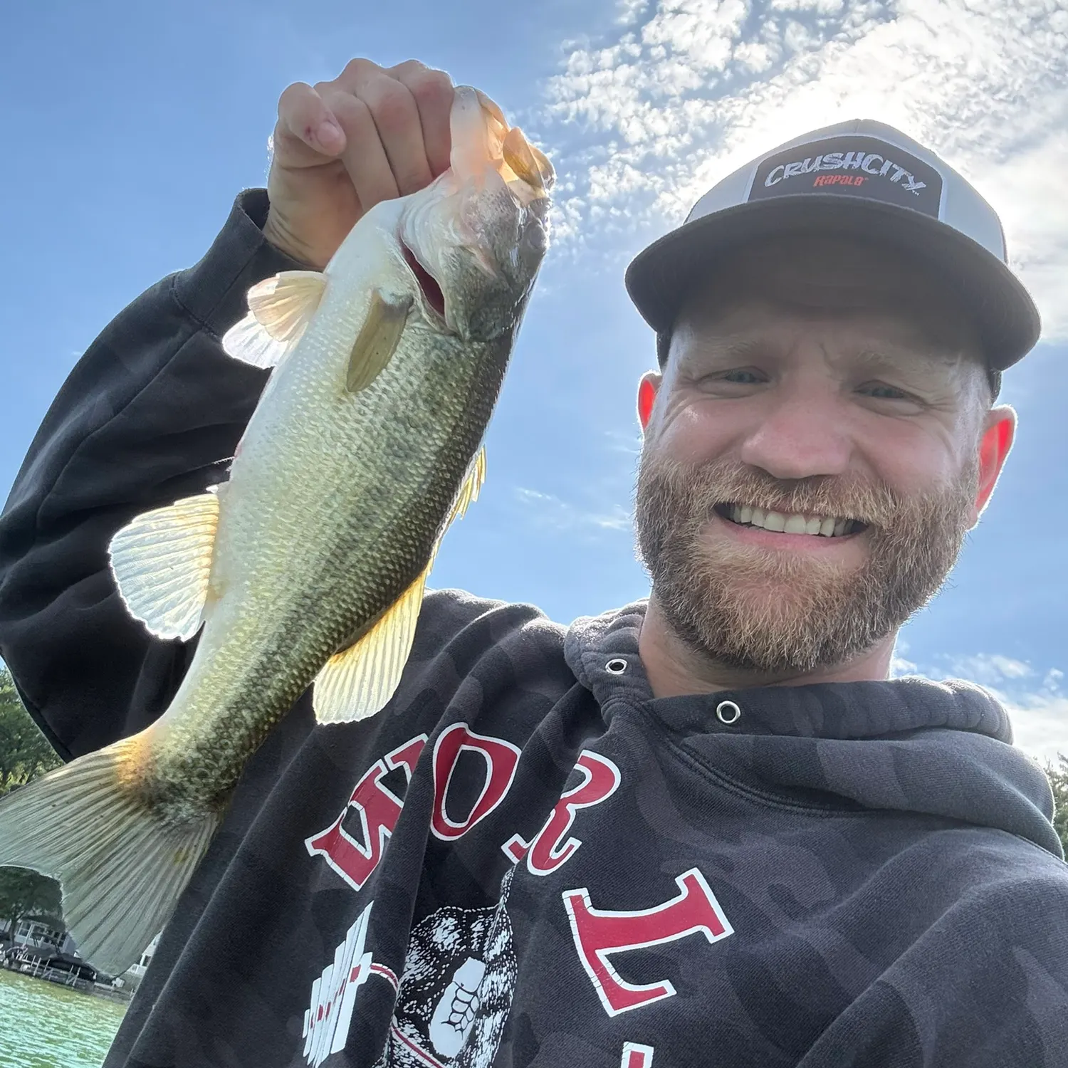 Largemouth bass caught on Fishbrain