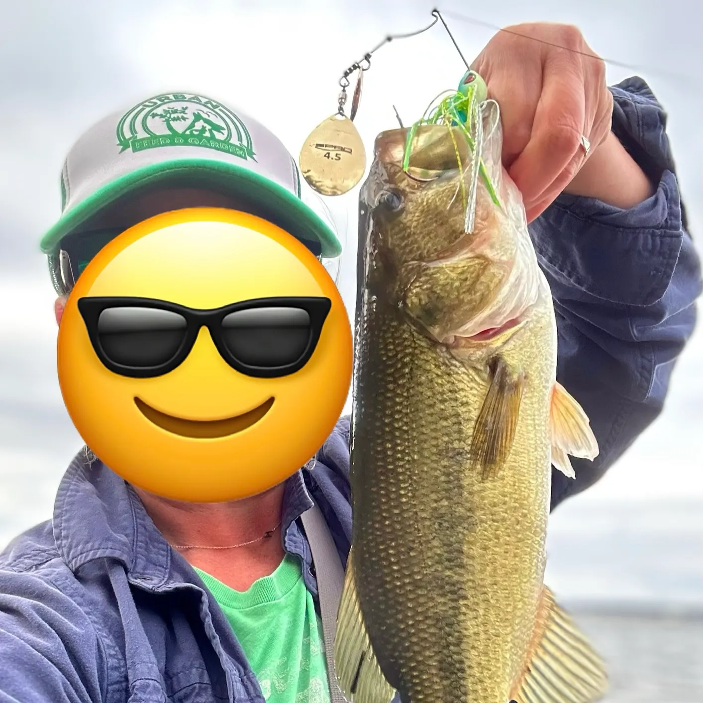 Largemouth bass caught on Fishbrain