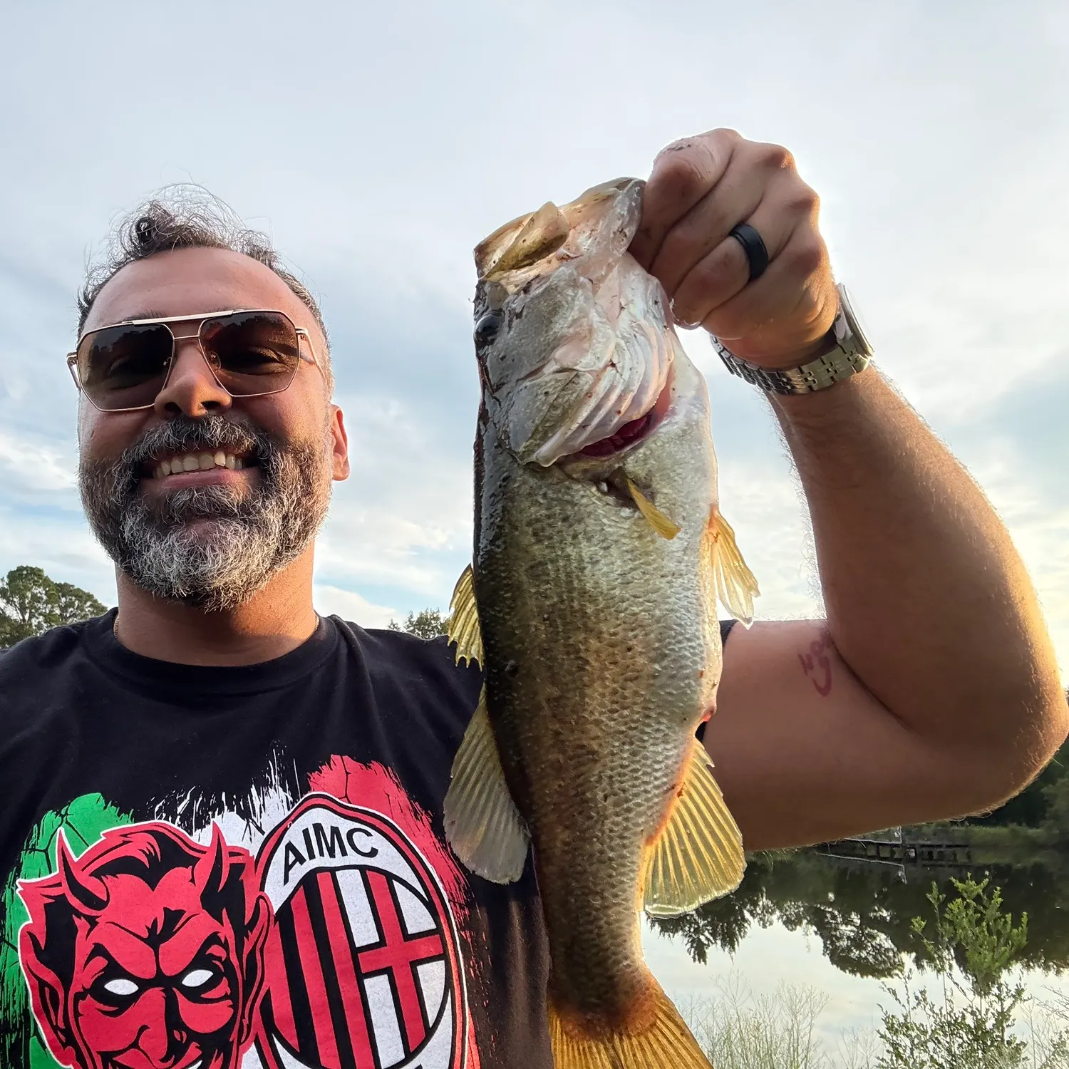 Largemouth bass caught on Fishbrain
