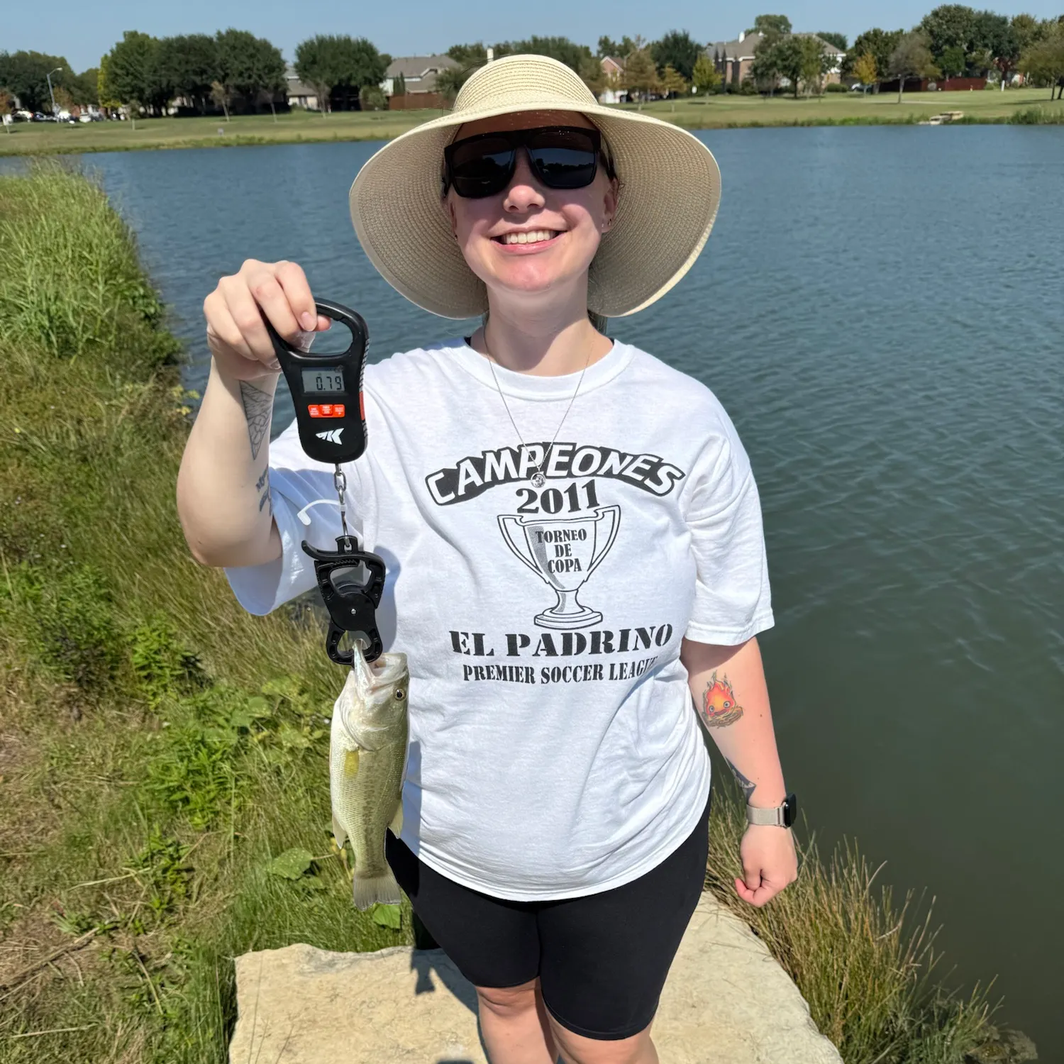 Largemouth bass caught on Fishbrain