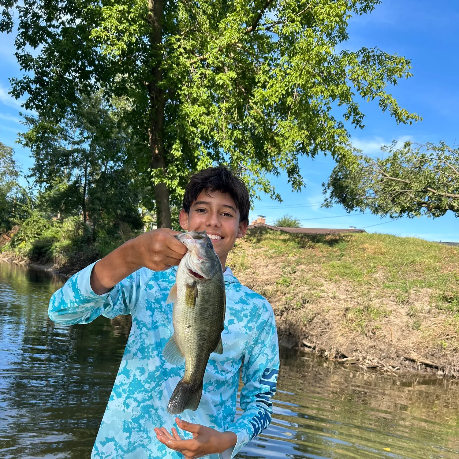 Largemouth bass caught on Fishbrain