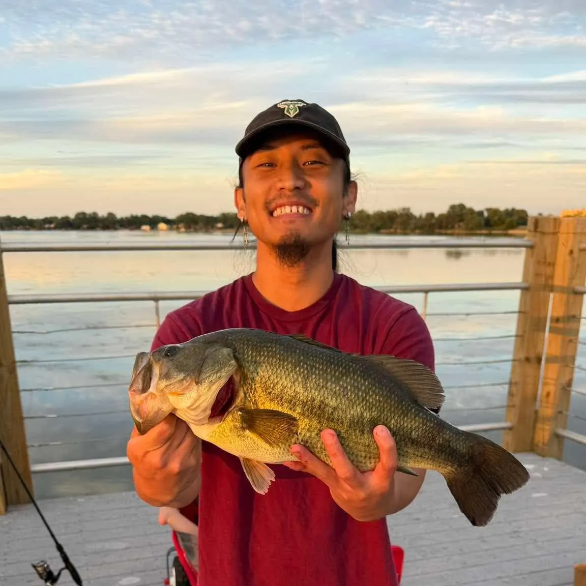 Largemouth bass caught on Fishbrain