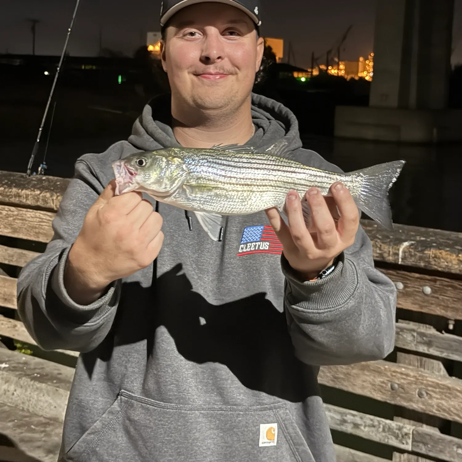 Striped bass caught on Fishbrain