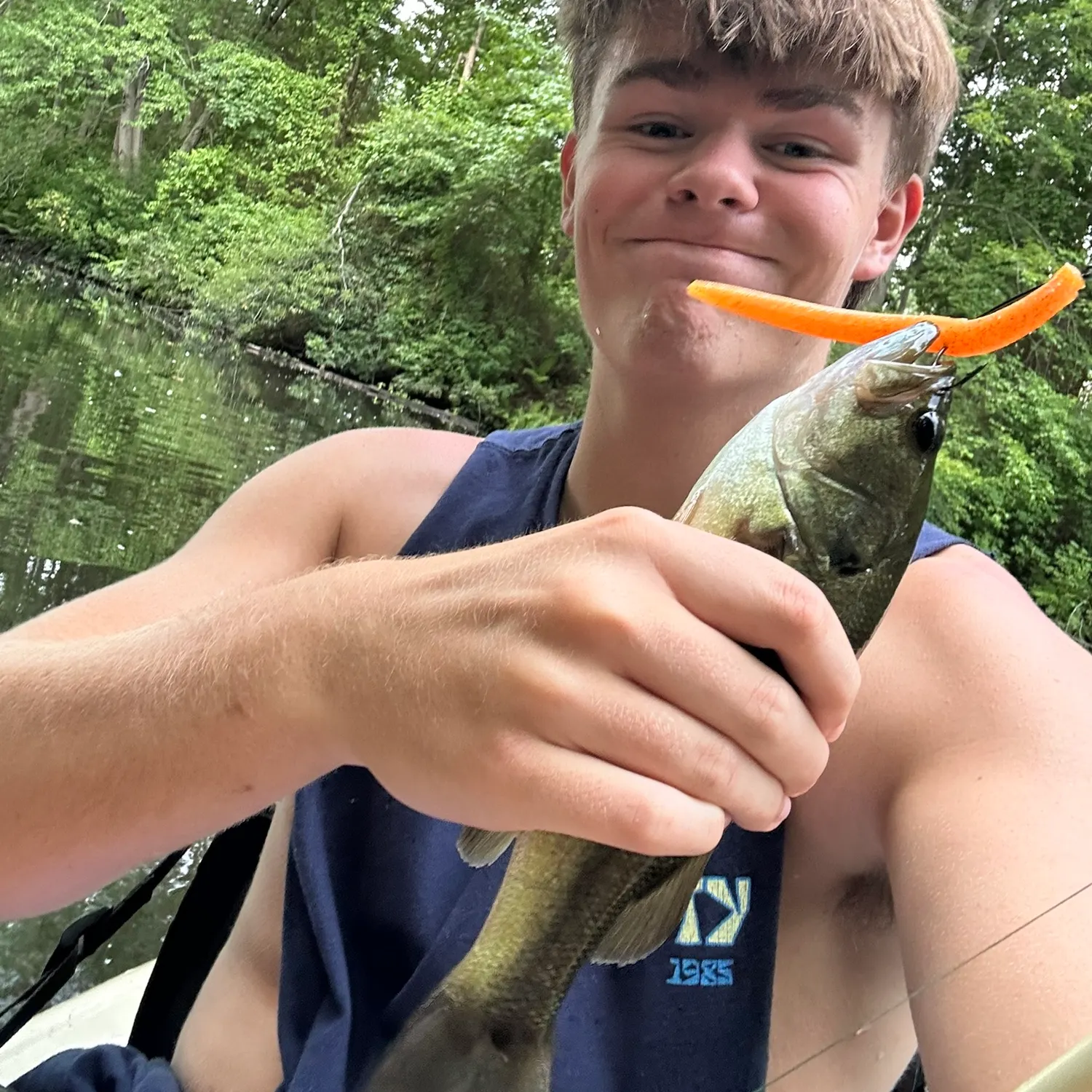 Largemouth bass caught on Fishbrain