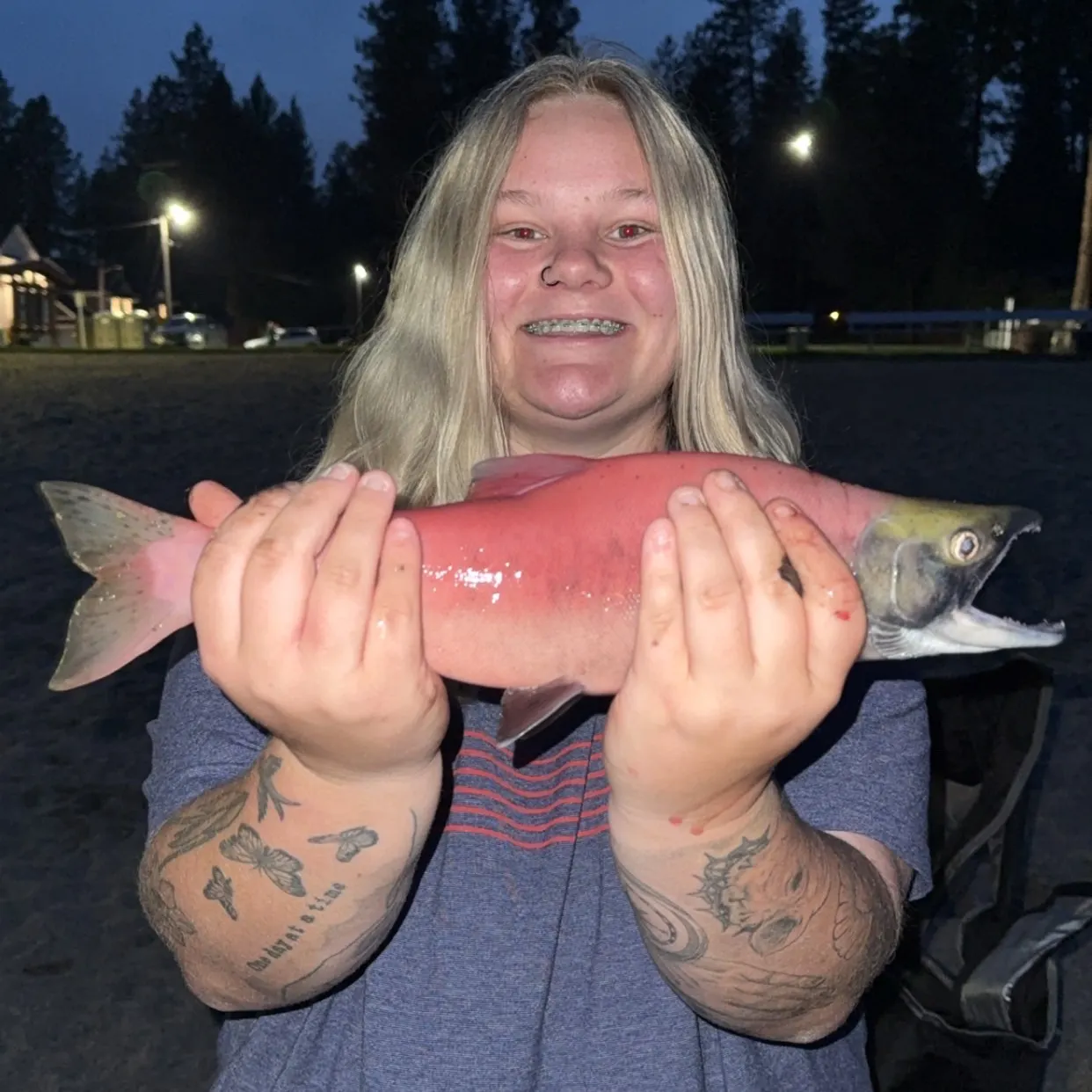 Kokanee salmon caught on Fishbrain