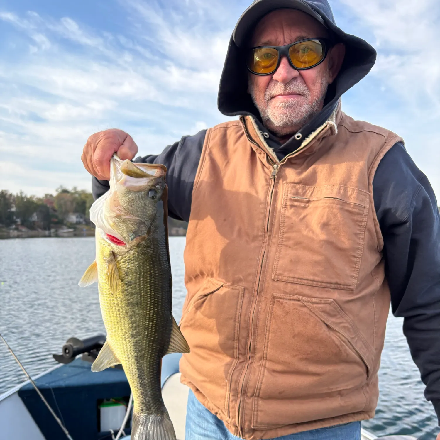 Largemouth bass caught on Fishbrain