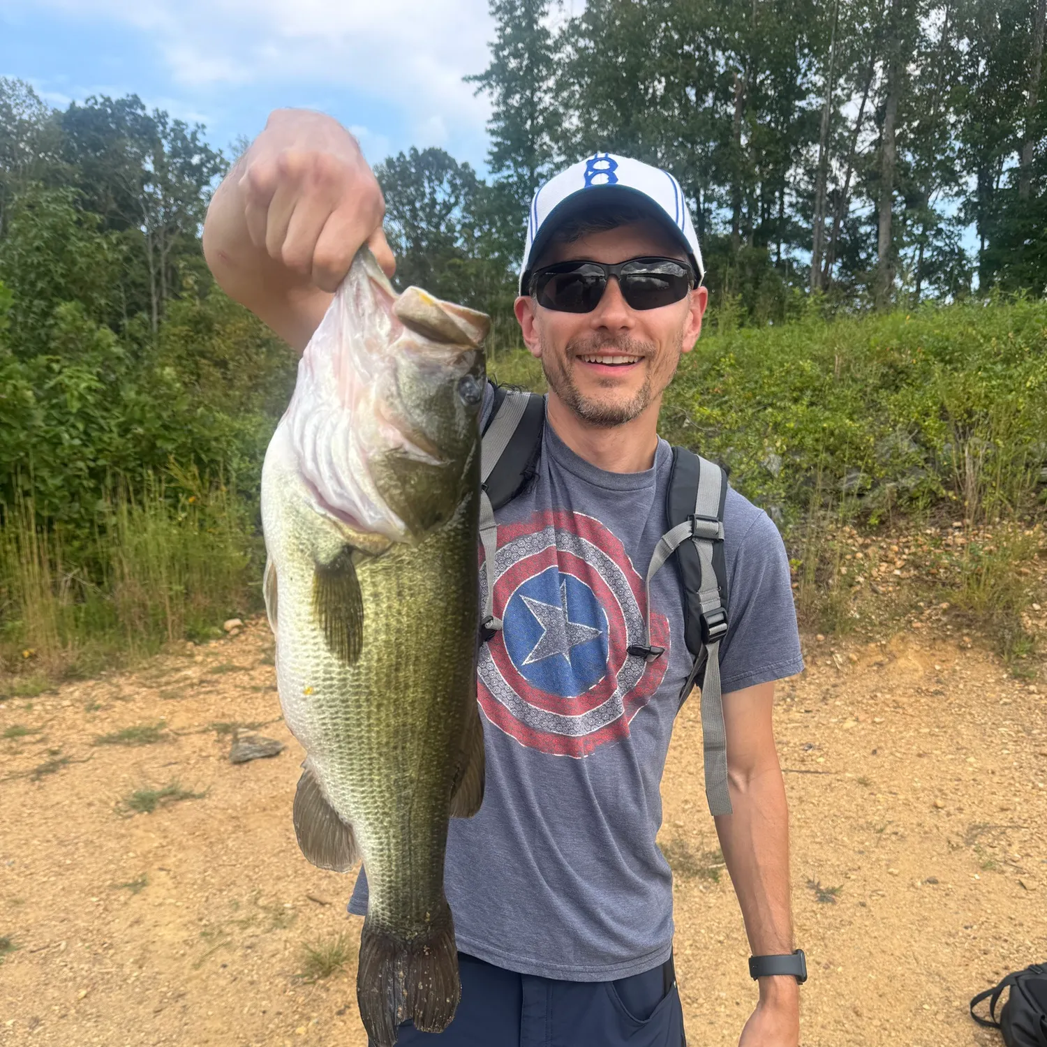 Largemouth bass caught on Fishbrain