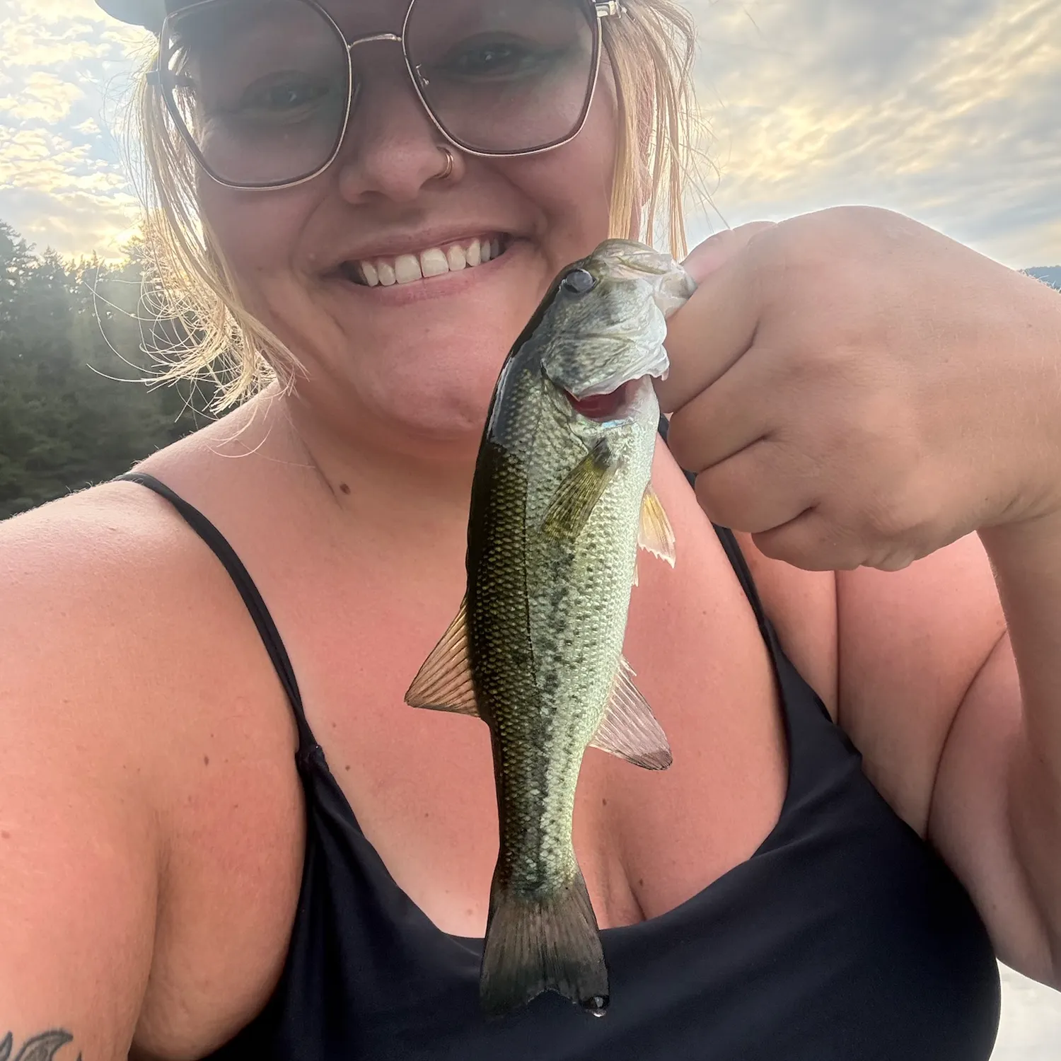 Largemouth bass caught on Fishbrain