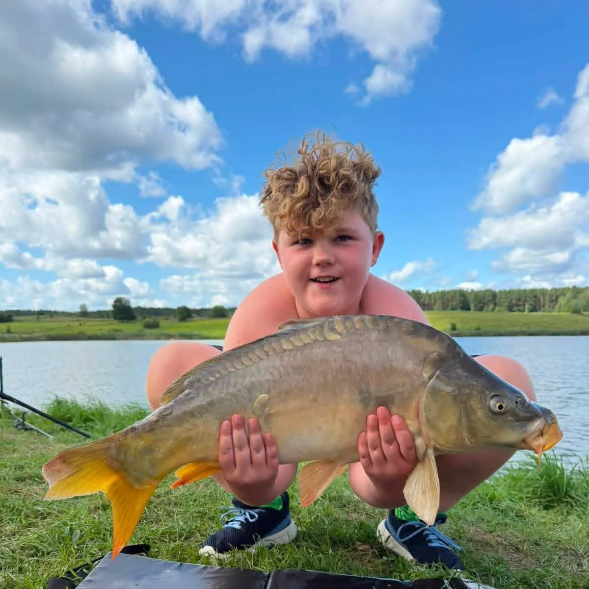 Leather carp caught on Fishbrain