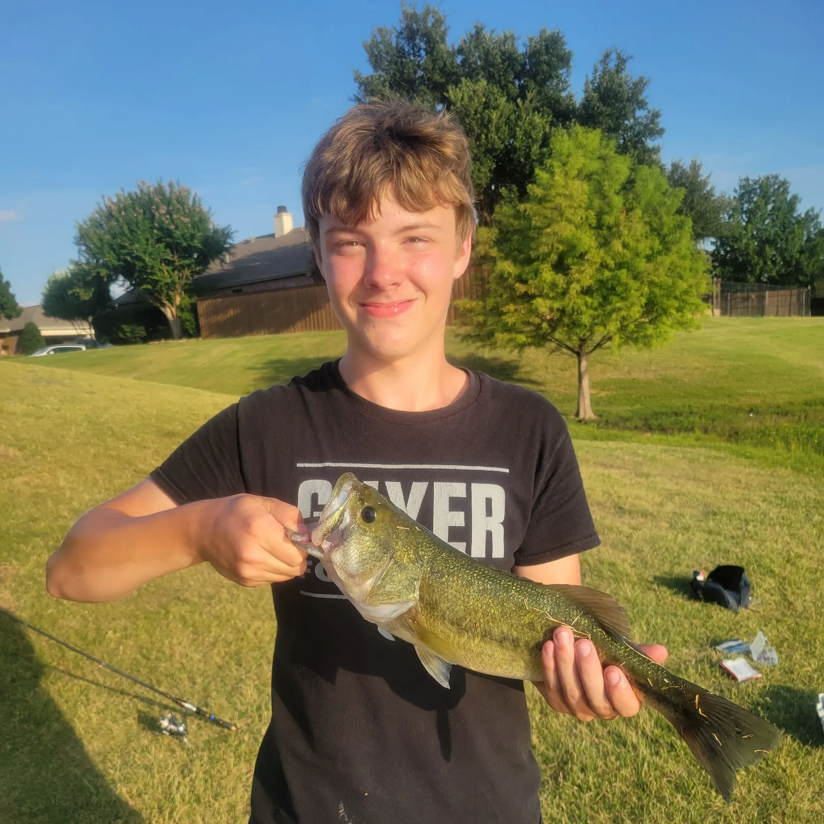 Largemouth bass caught on Fishbrain