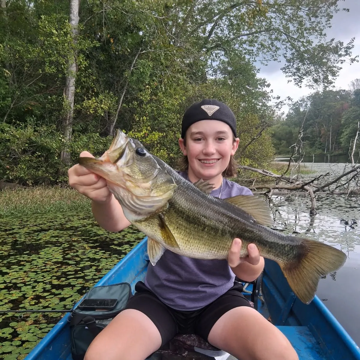Largemouth bass caught on Fishbrain
