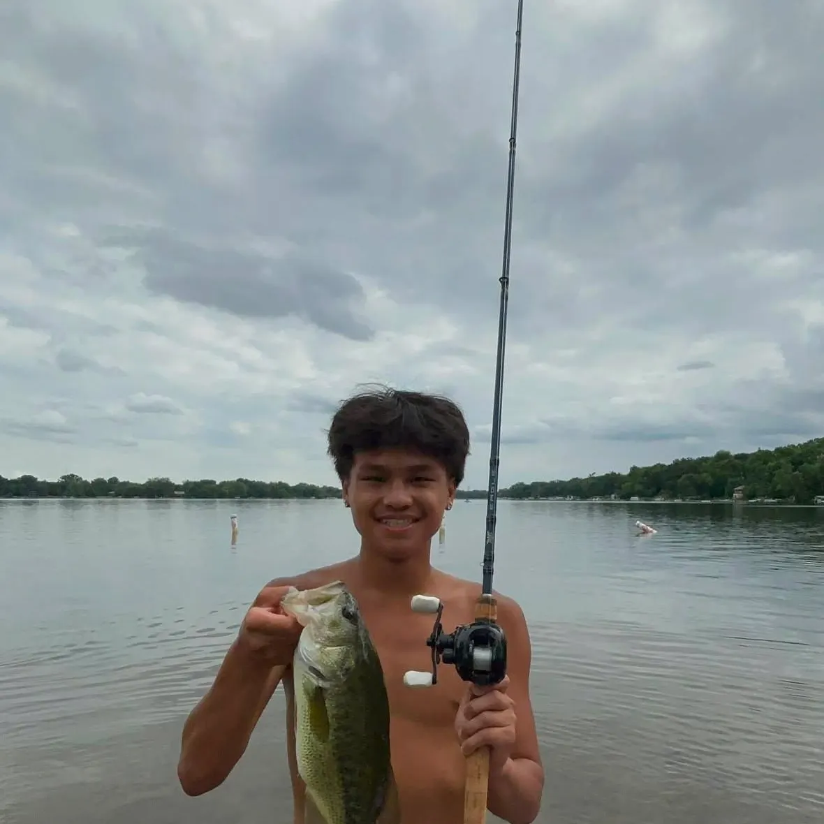 Largemouth bass caught on Fishbrain