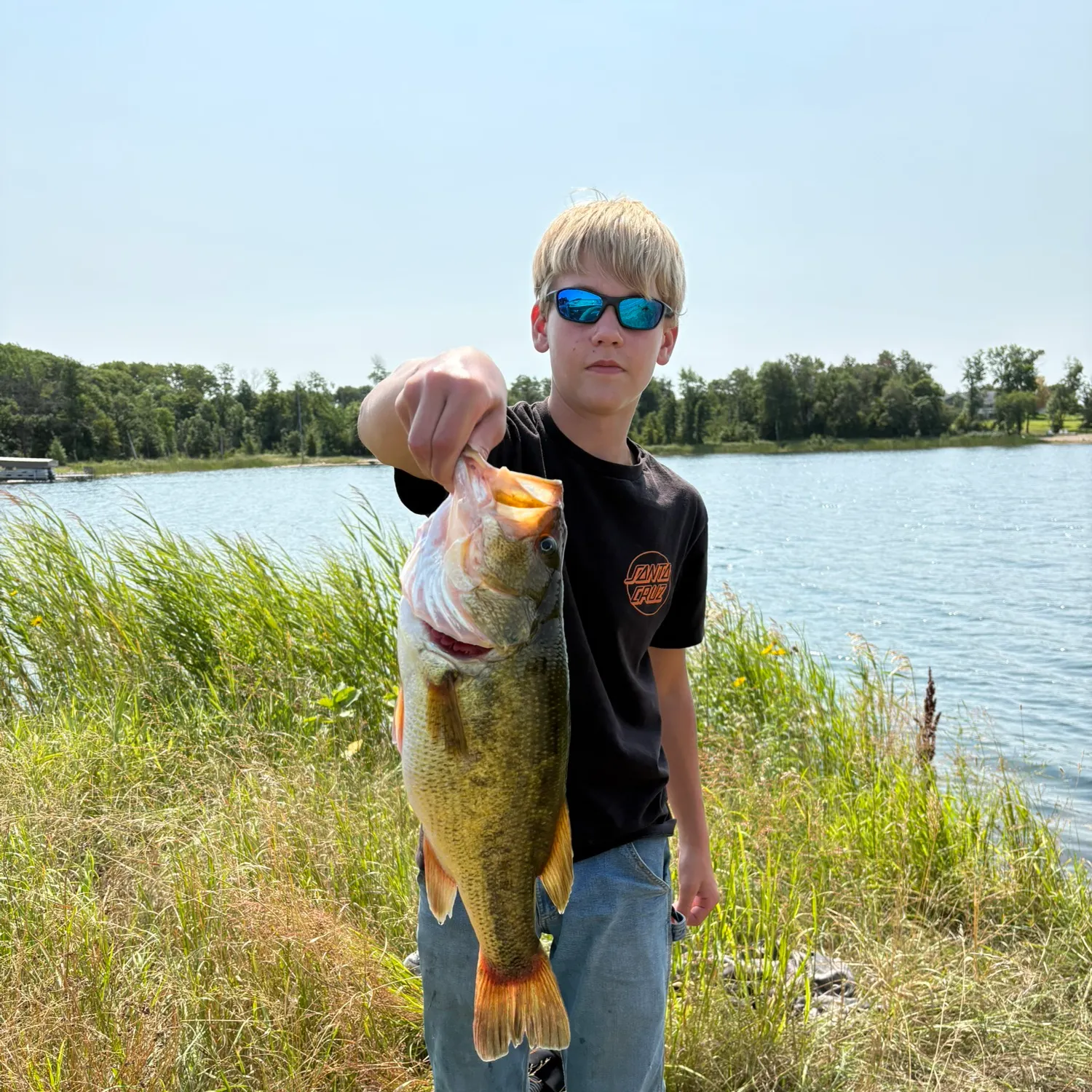 Largemouth bass caught on Fishbrain