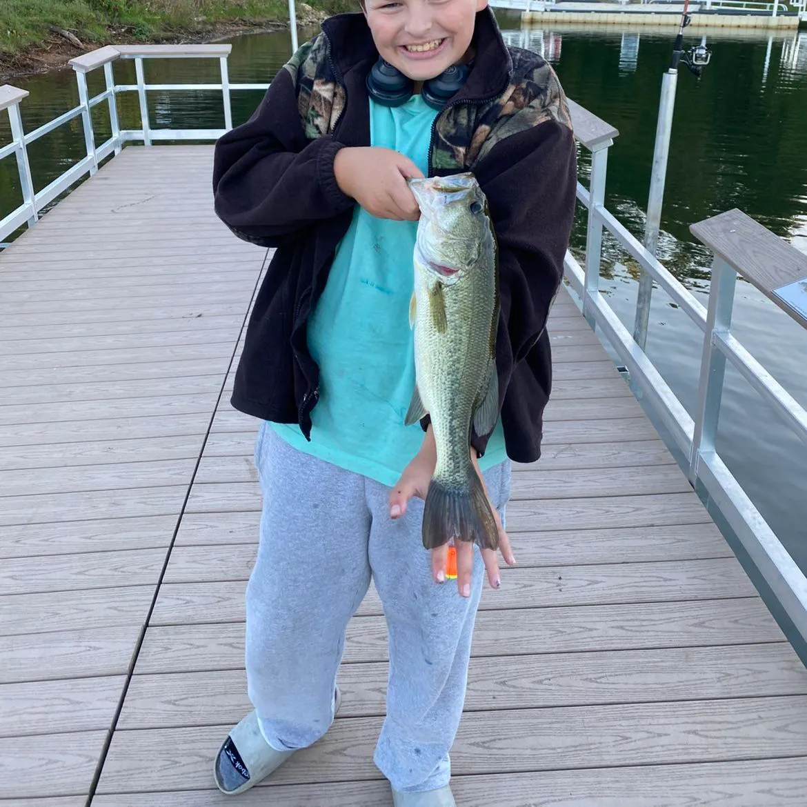 Largemouth bass caught on Fishbrain