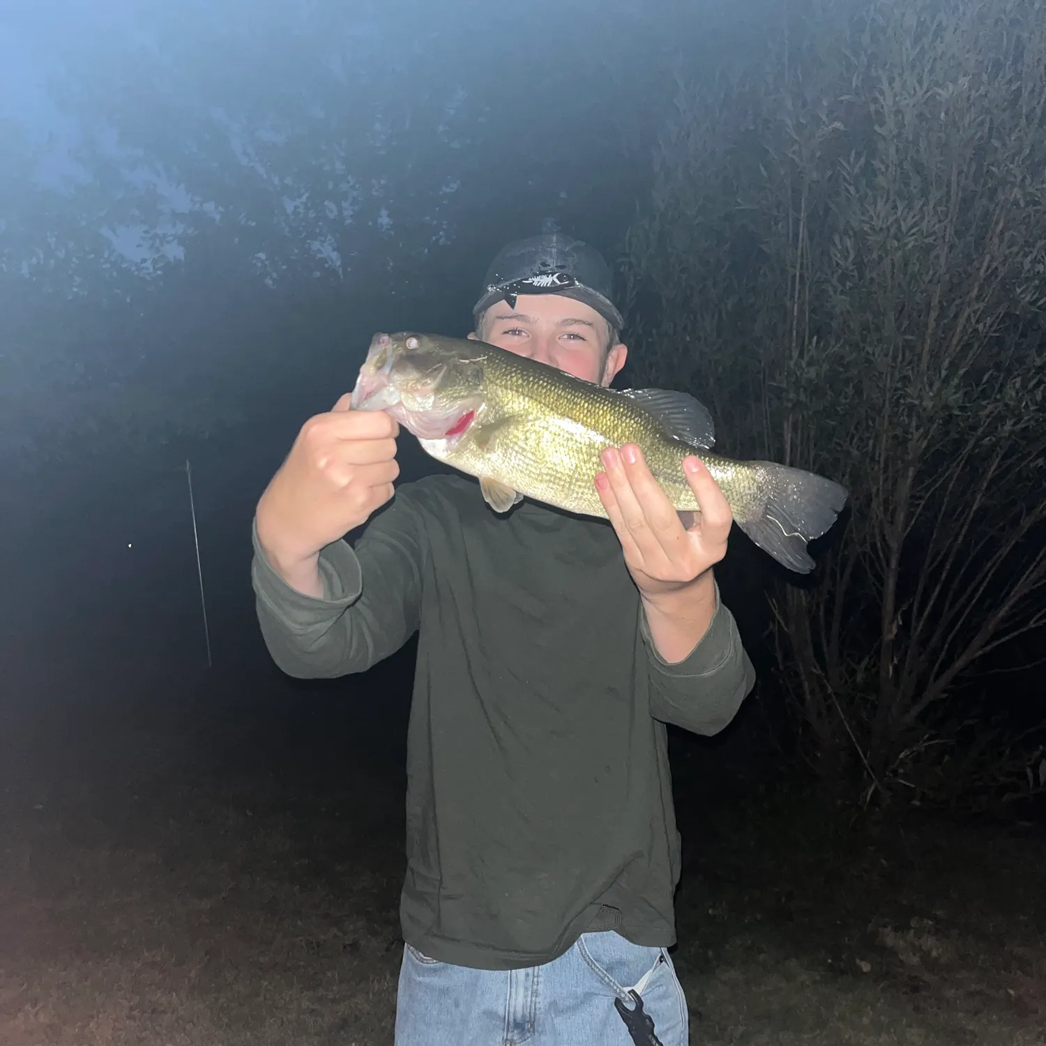 Largemouth bass caught on Fishbrain