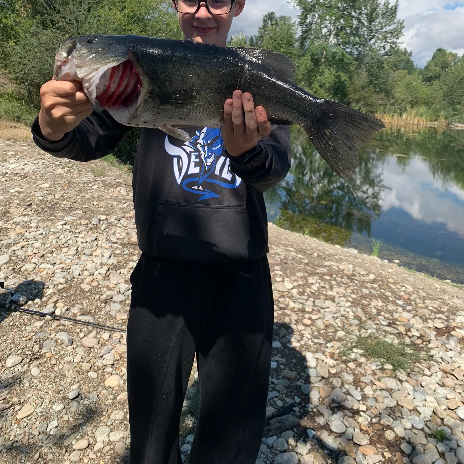 Largemouth bass caught on Fishbrain
