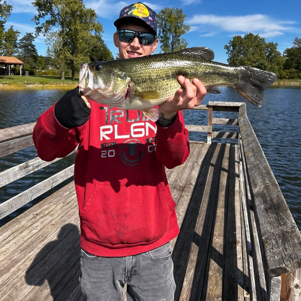 Largemouth bass caught on Fishbrain