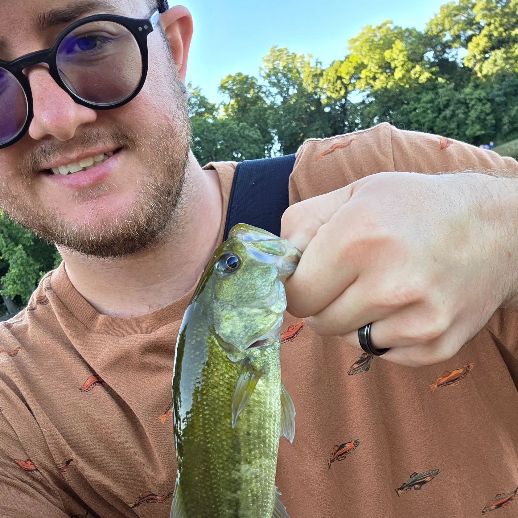 Largemouth bass caught on Fishbrain