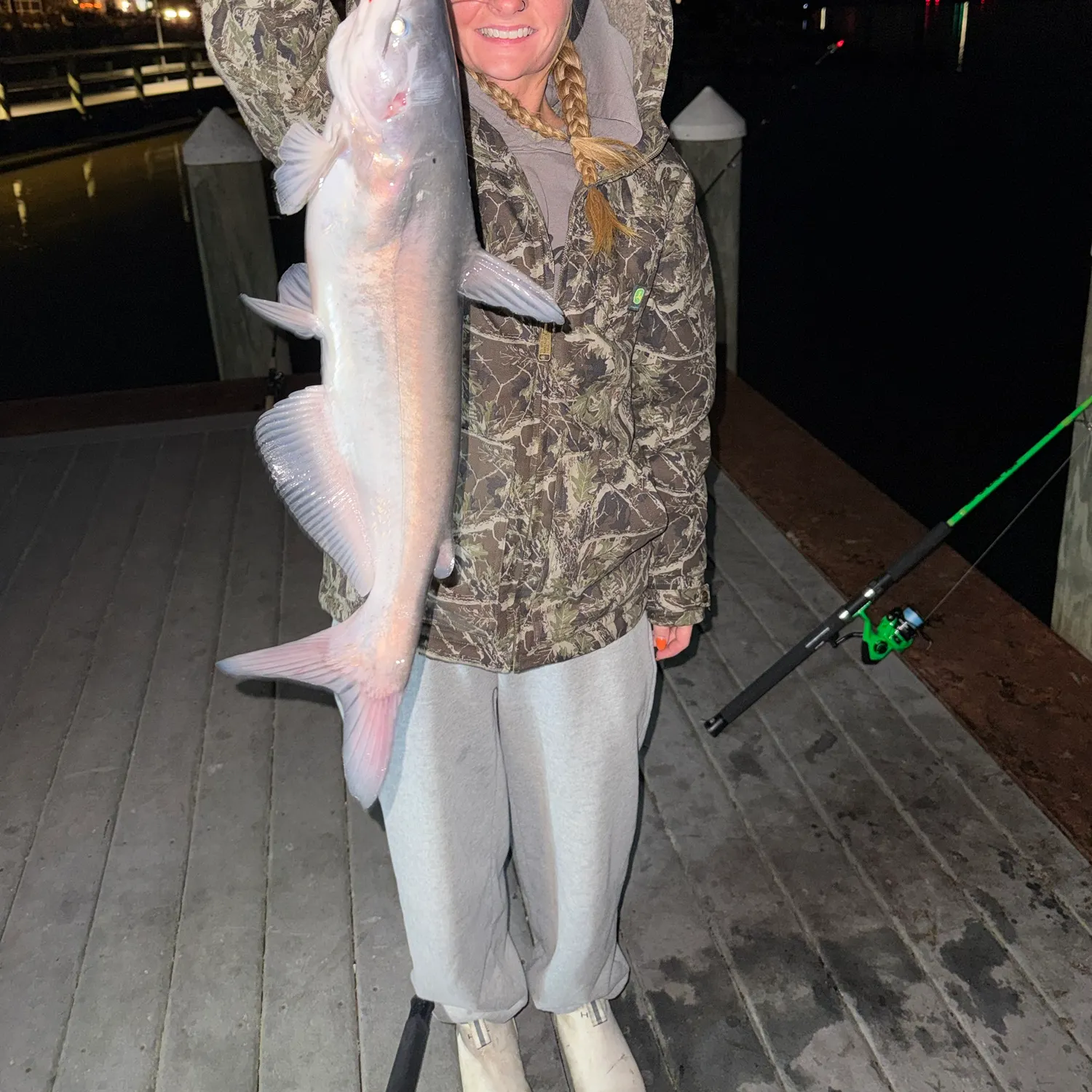 Blue catfish caught on Fishbrain
