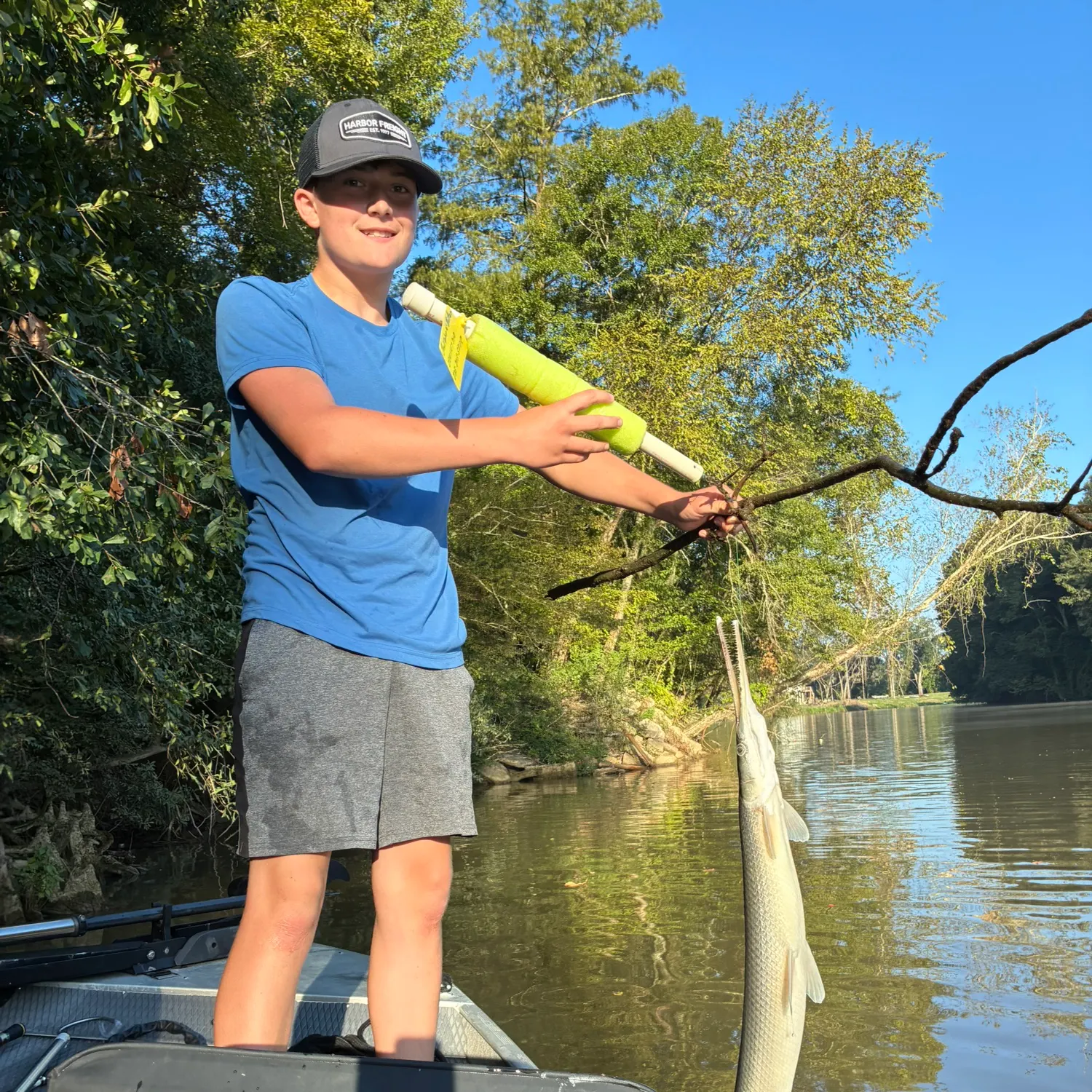 Longnose gar caught on Fishbrain