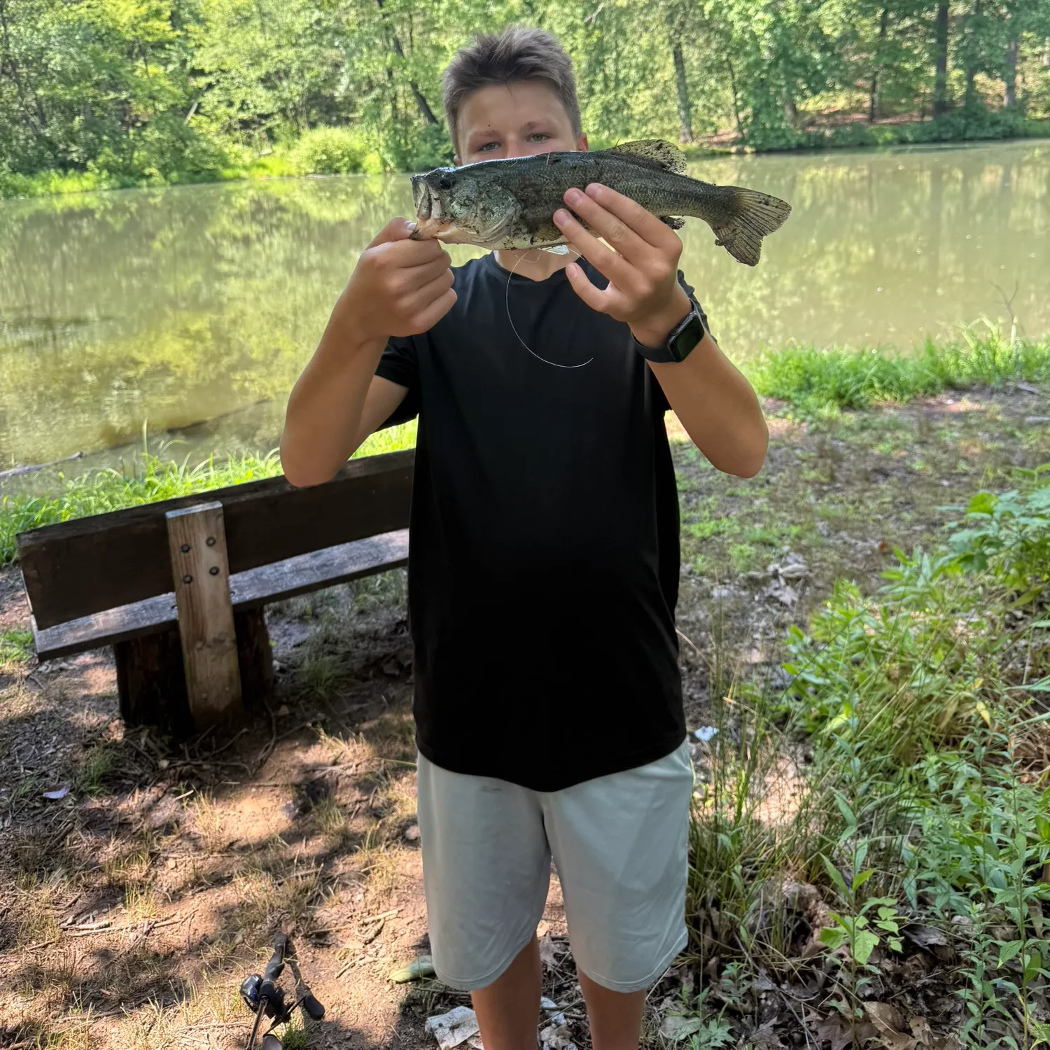 Largemouth bass caught on Fishbrain
