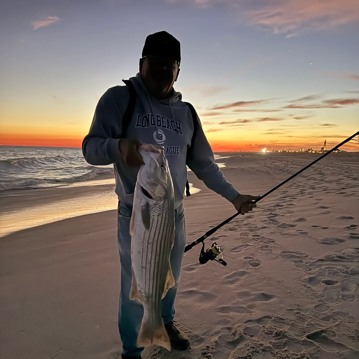 Striped bass caught on Fishbrain