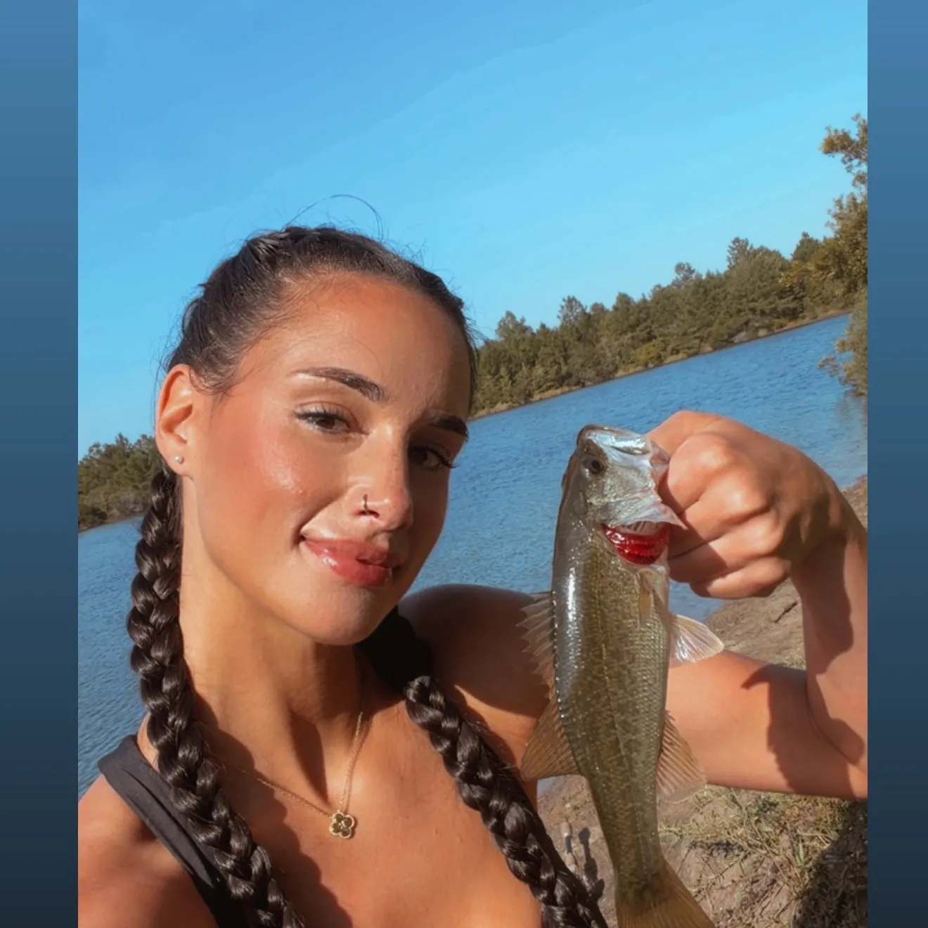 Largemouth bass caught on Fishbrain